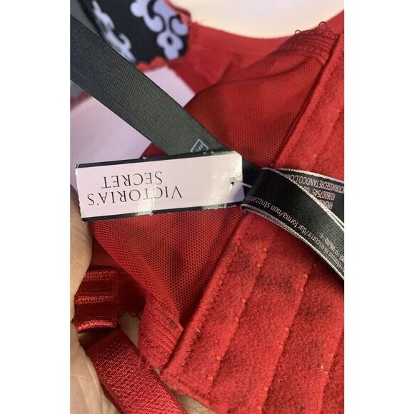 Victoria Secrets Red Push Up Corset Bra 34DD New - Picture 4 of 8